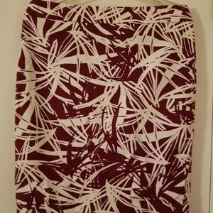 LOFT Purple and white skirt